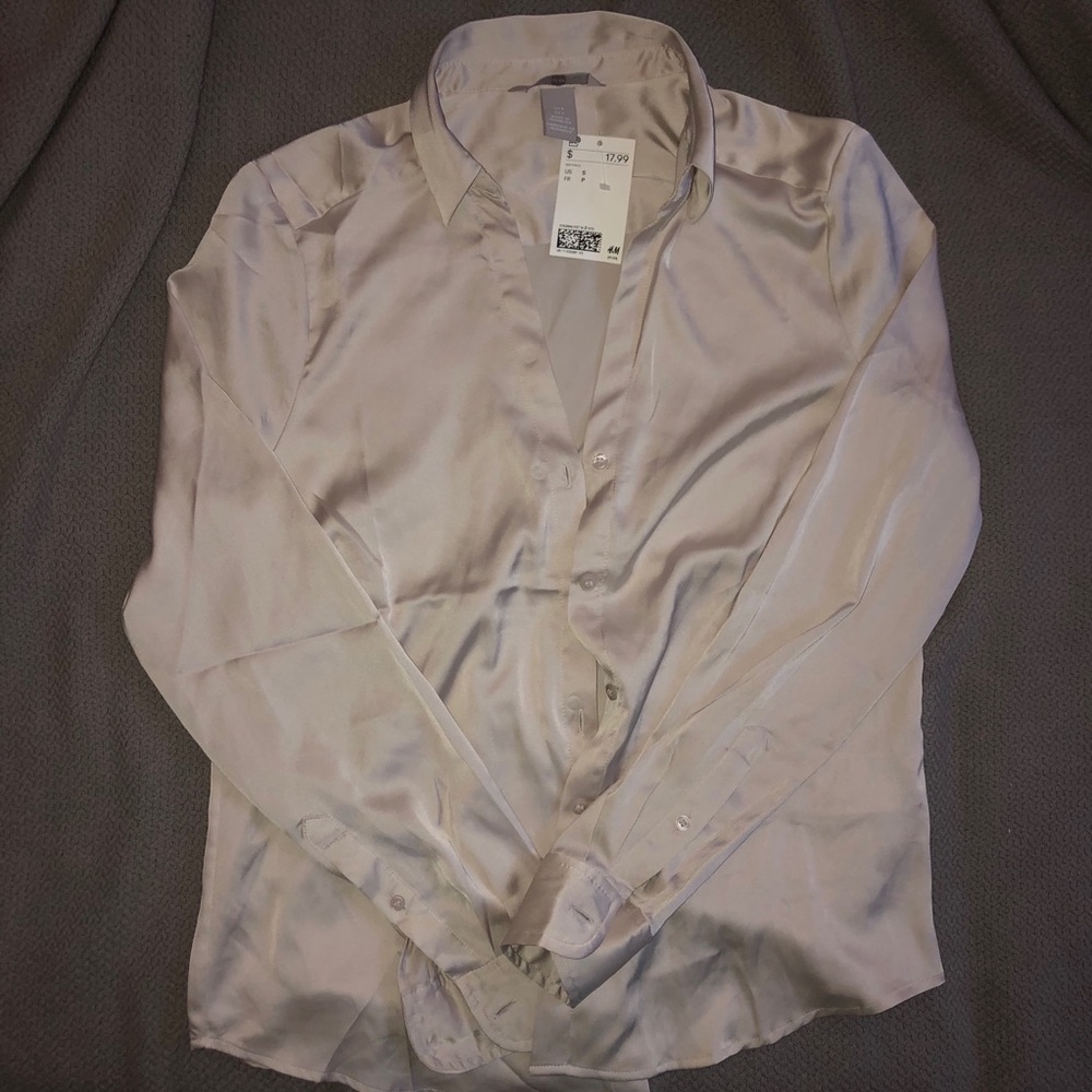 H&M satin button up